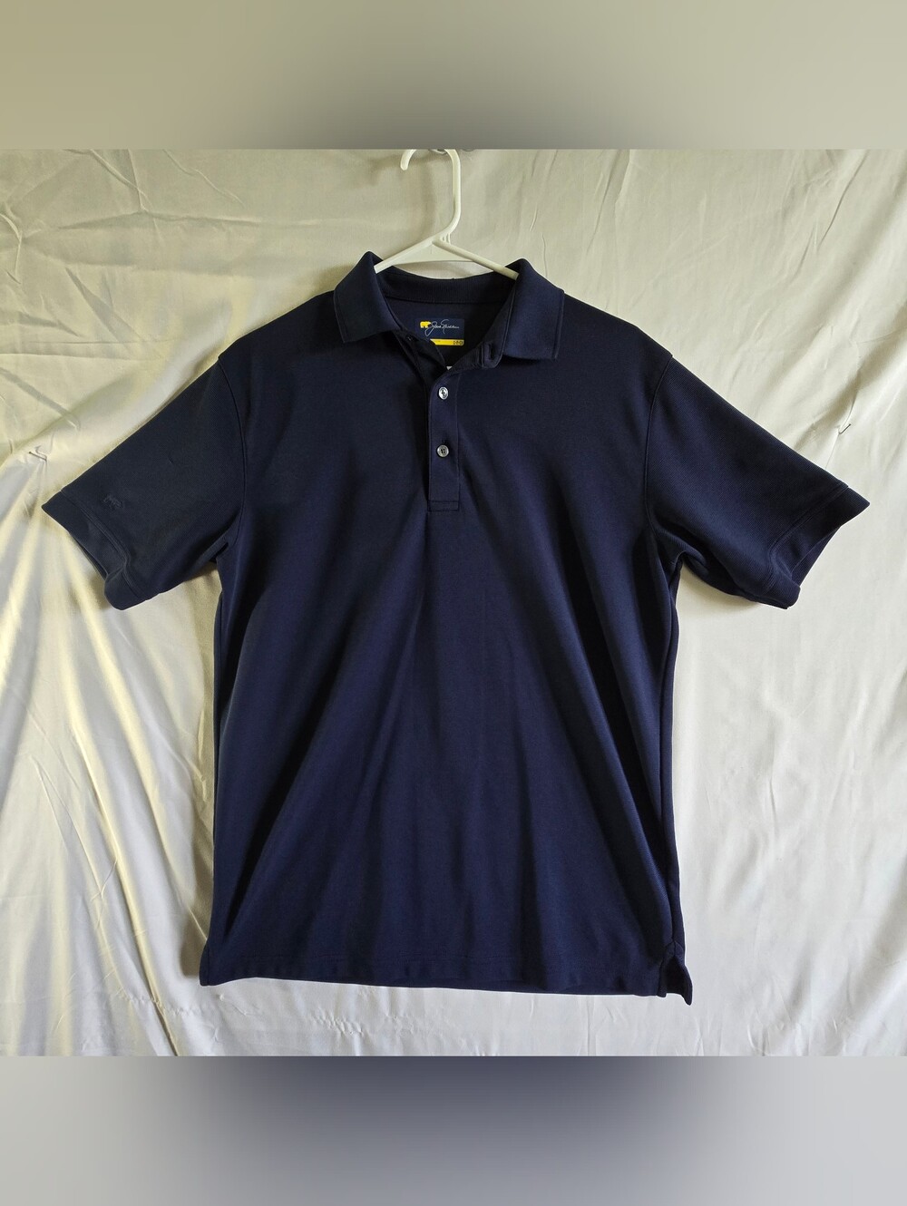 Jack Nicholson Polo Mens Size Small Solid Dark Blue With Bear Symbol